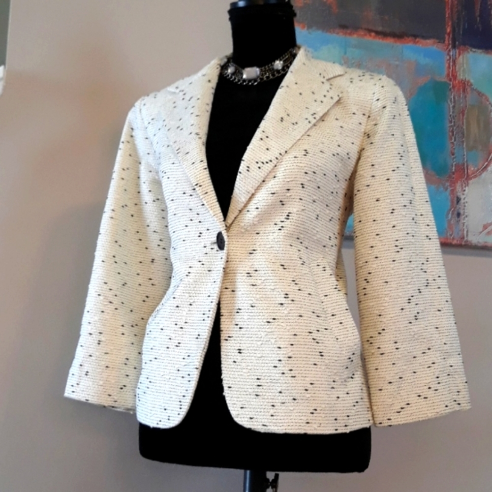Talbots/ Woven/ Single Button Front Blazer - Picture 5 of 13